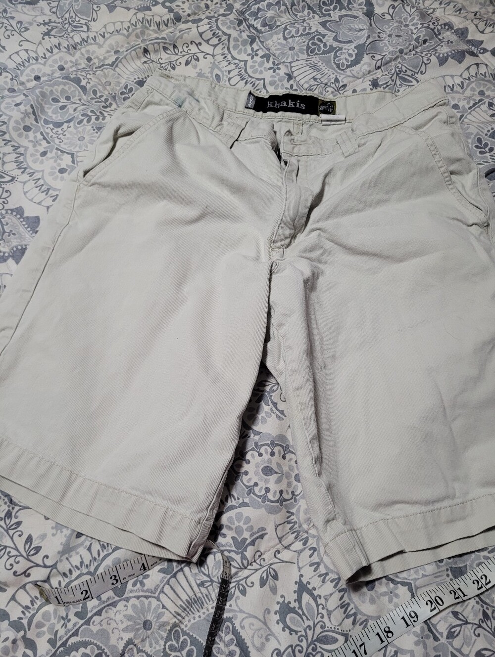Men's Sivlertab  Light Beige Cotton Shorts Size 30 With Spot As Noted
